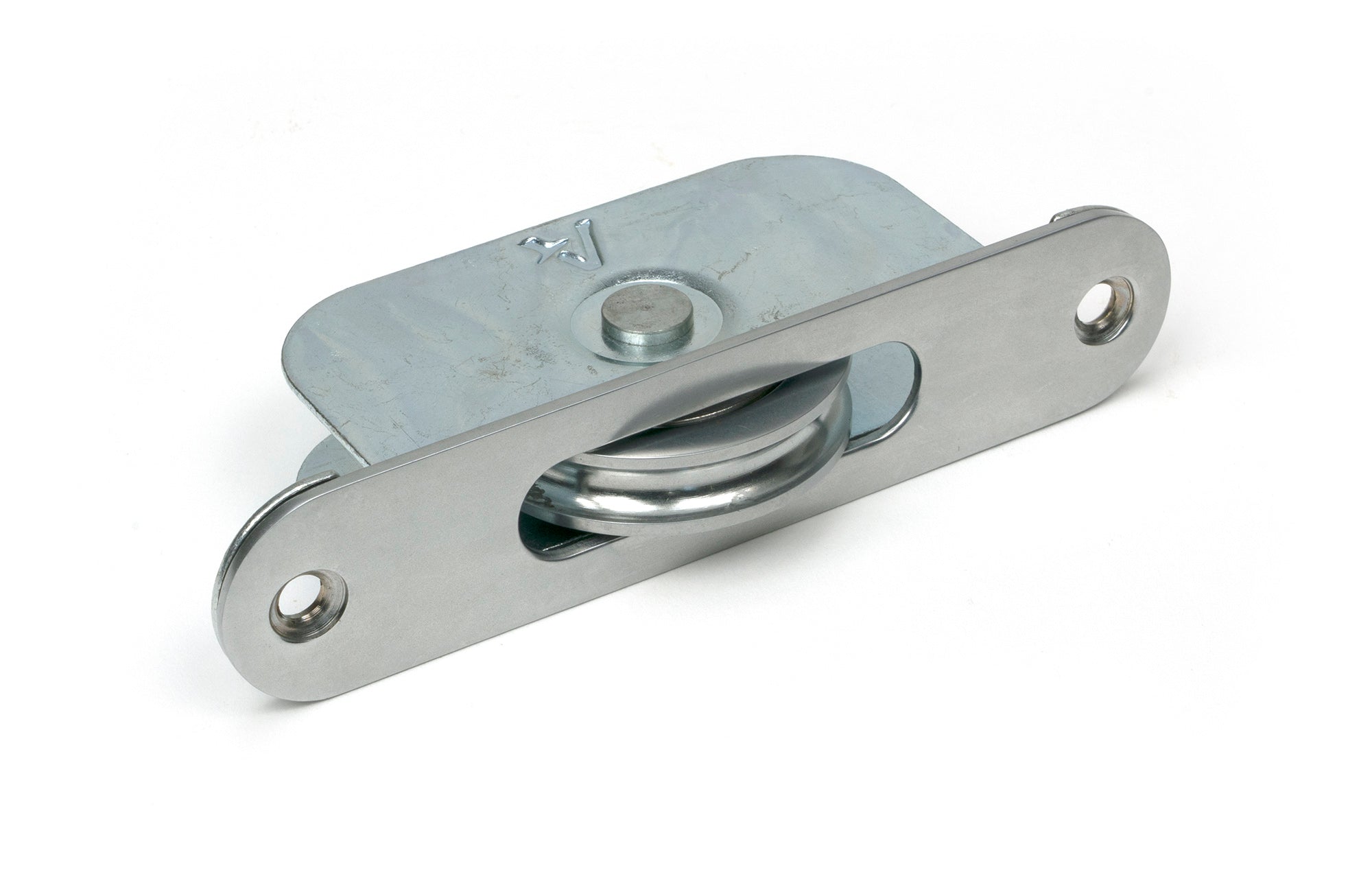 From The Anvil's Satin Chrome Radiused Sash Pulley 75kg