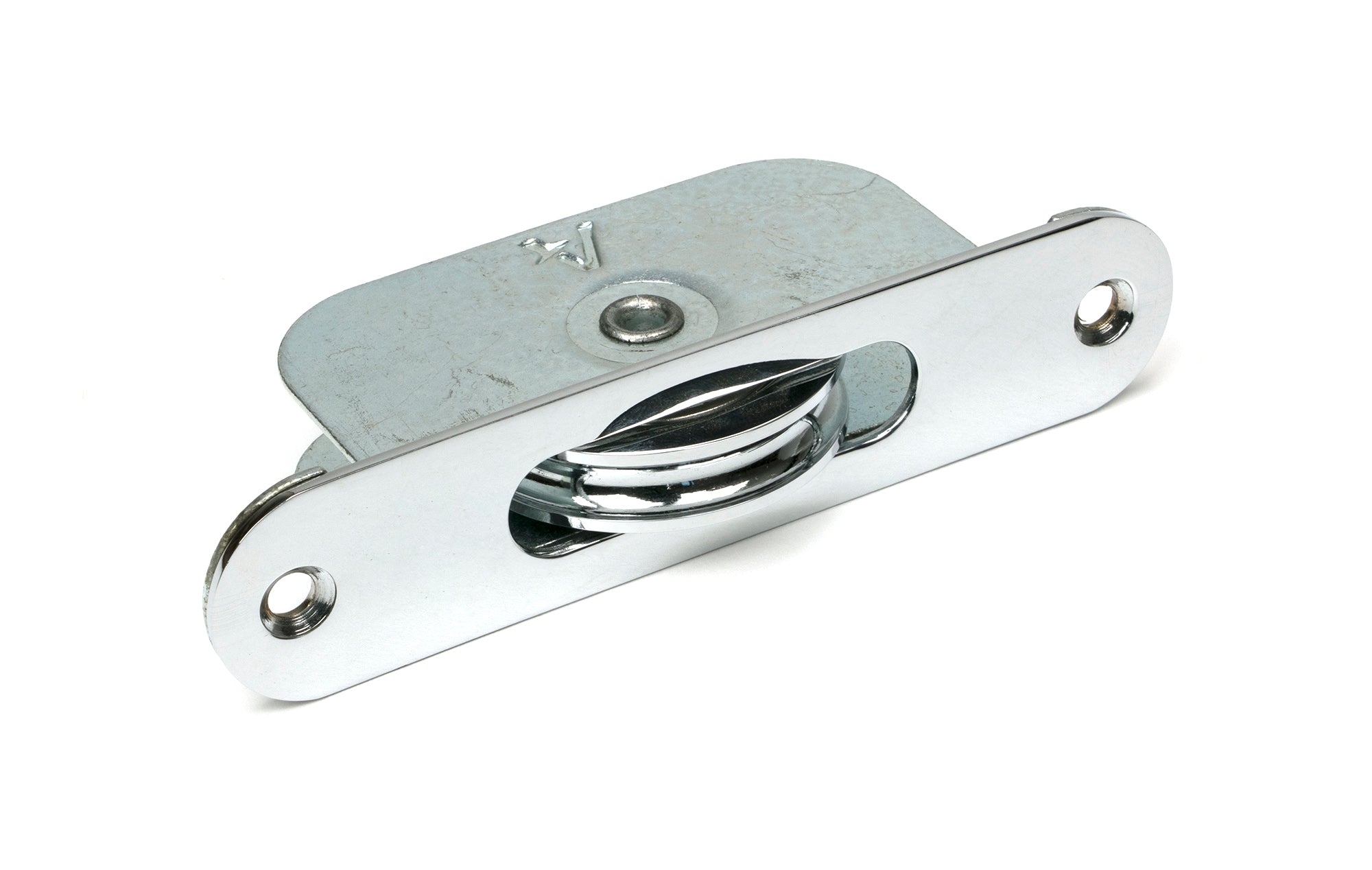 From The Anvil's Polished Chrome Radiused Sash Pulley 75kg