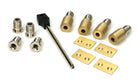 From The Anvil's Satin Brass Secure Stops (Pack of 4)