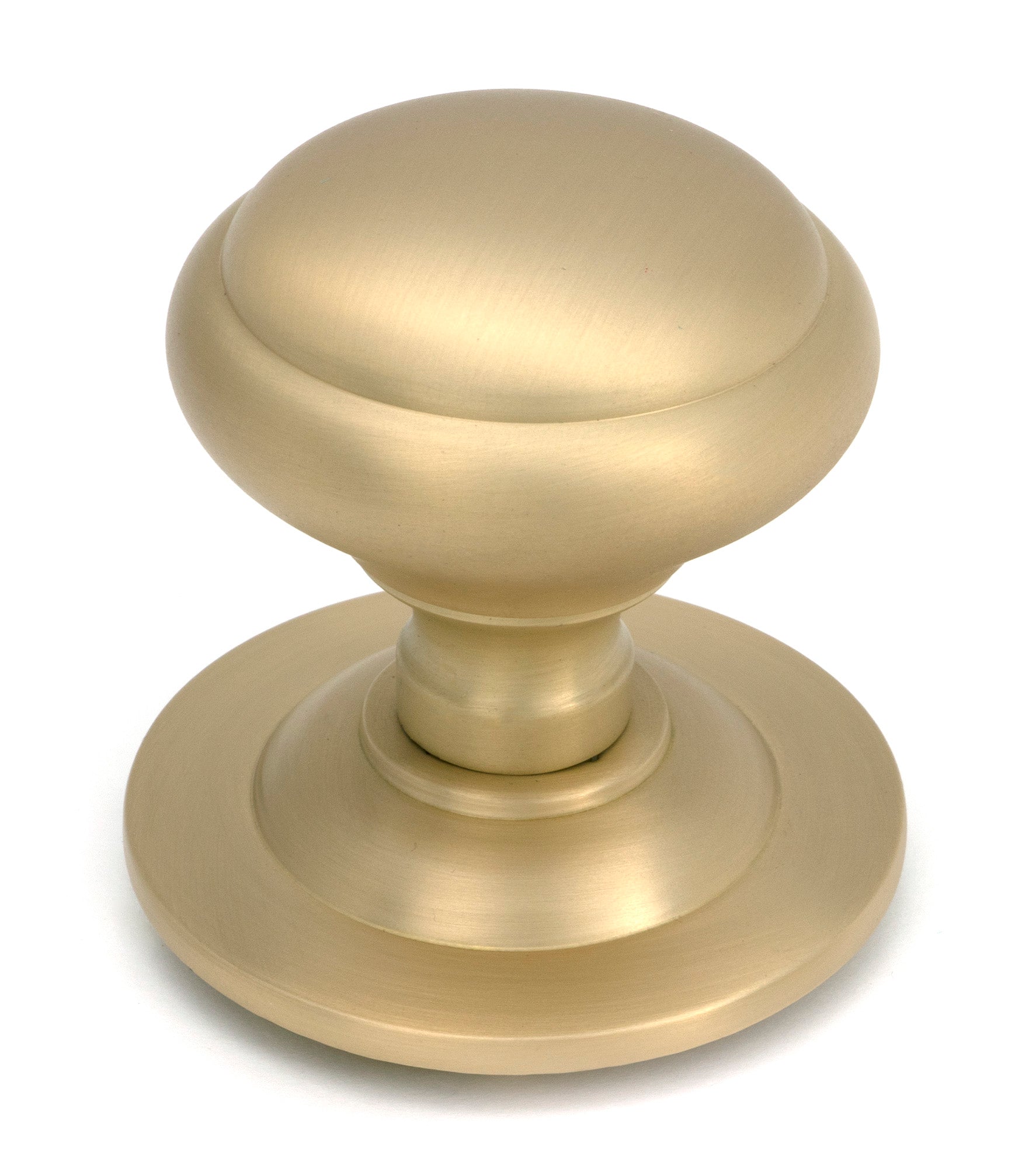 From The Anvil's Satin Brass Round Centre Door Knob