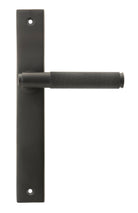 From The Anvil's Aged Bronze Brompton Slimline Lever Espag. Latch Set