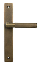 From The Anvil's Burnished Brass Brompton Slimline Lever Espag. Latch Set