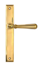 From The Anvil's Polished Brass Newbury Slimline Lever Espag. Latch Set