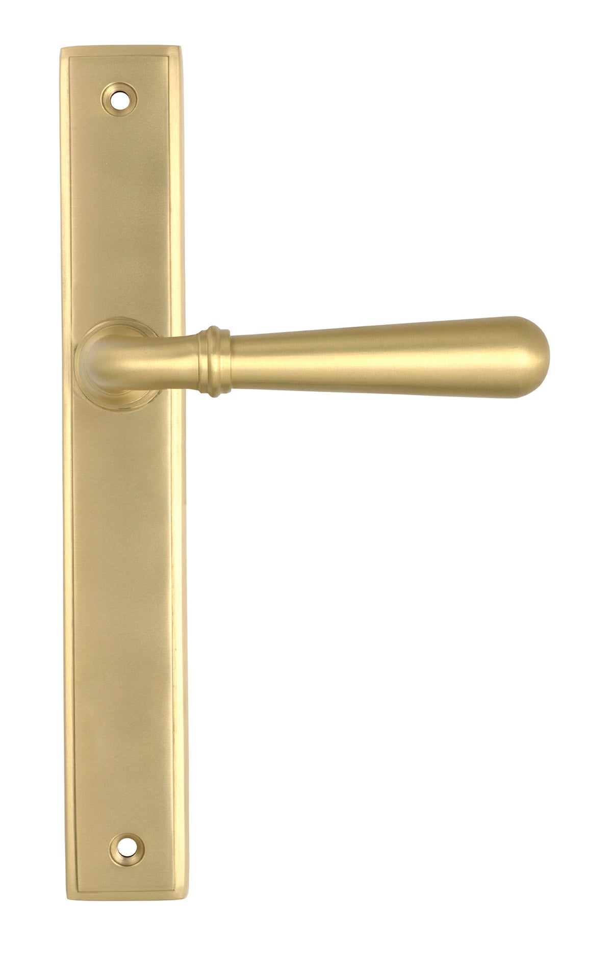 From The Anvil's Satin Chrome Newbury Slimline Lever Espag. Latch Set