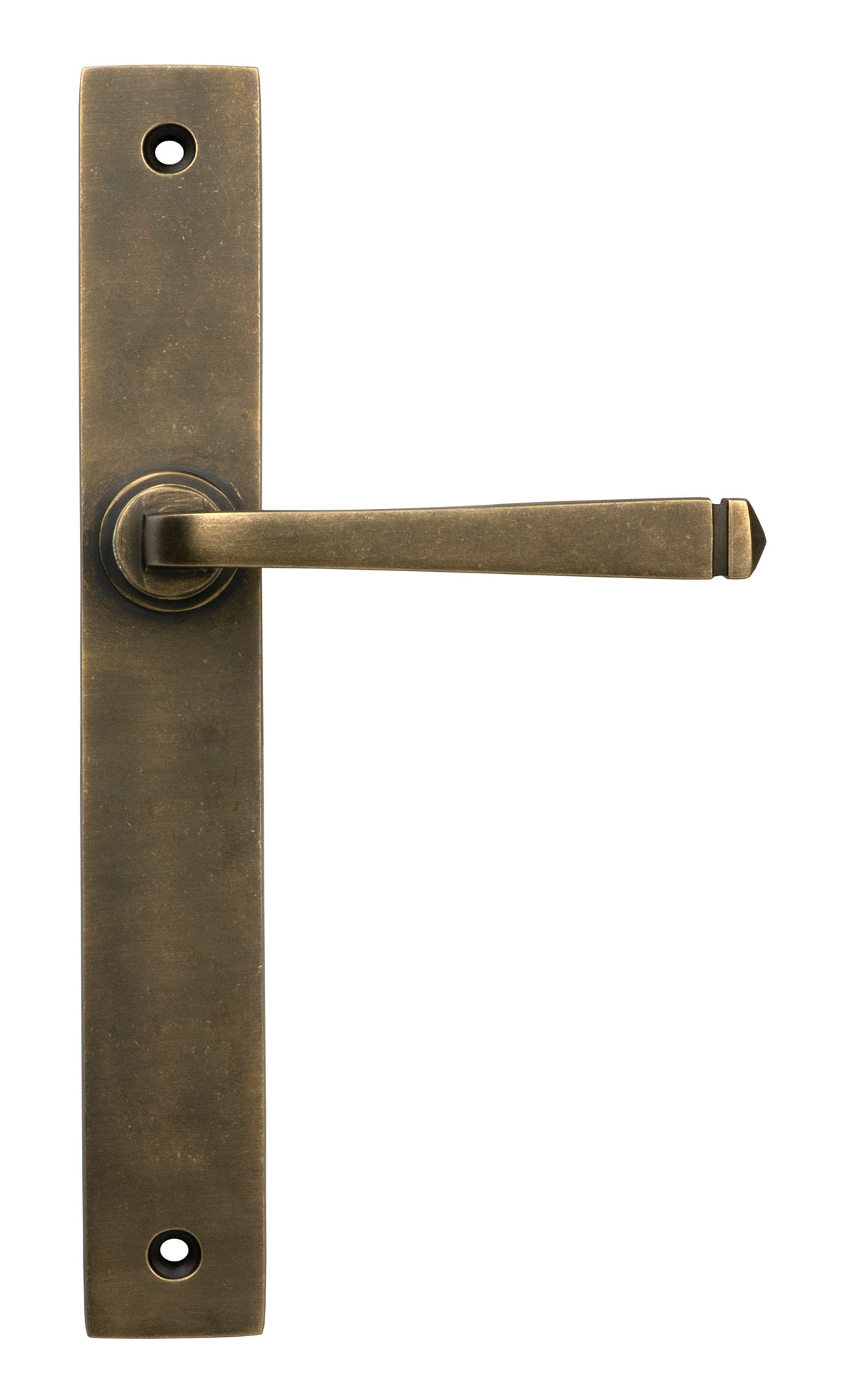 From The Anvil's Burnished Brass Avon Slimline Lever Espag. Latch Set