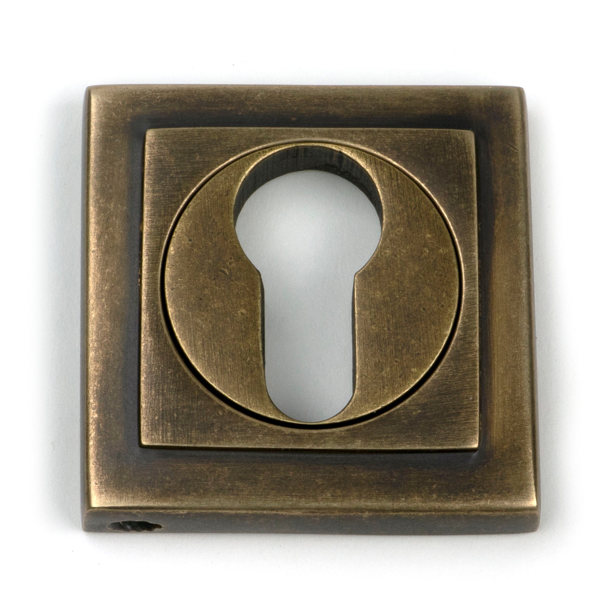 From The Anvil's Burnished Brass Round Euro Escutcheon