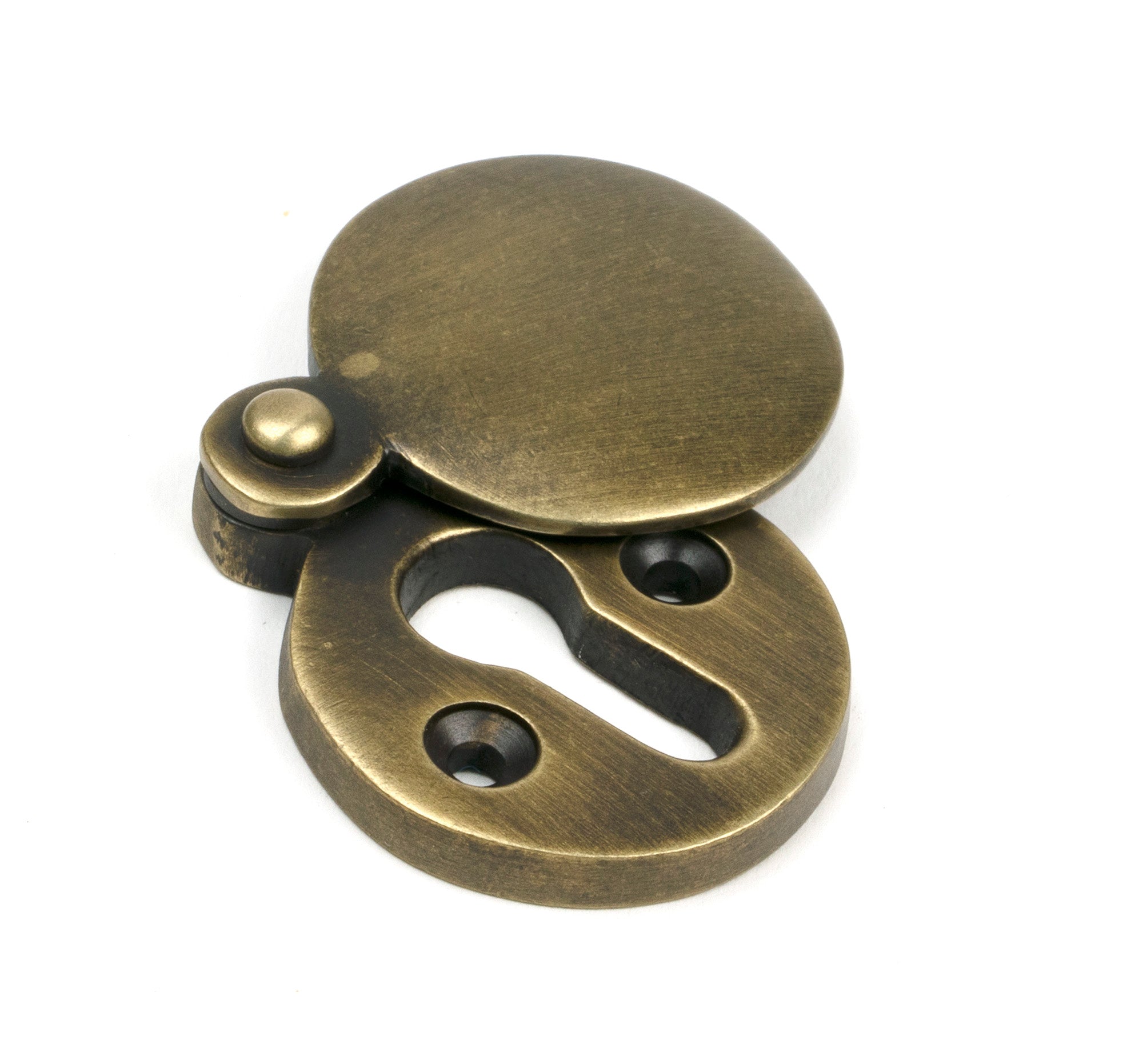 From The Anvil's Burnished Brass 30mm Round Escutcheon