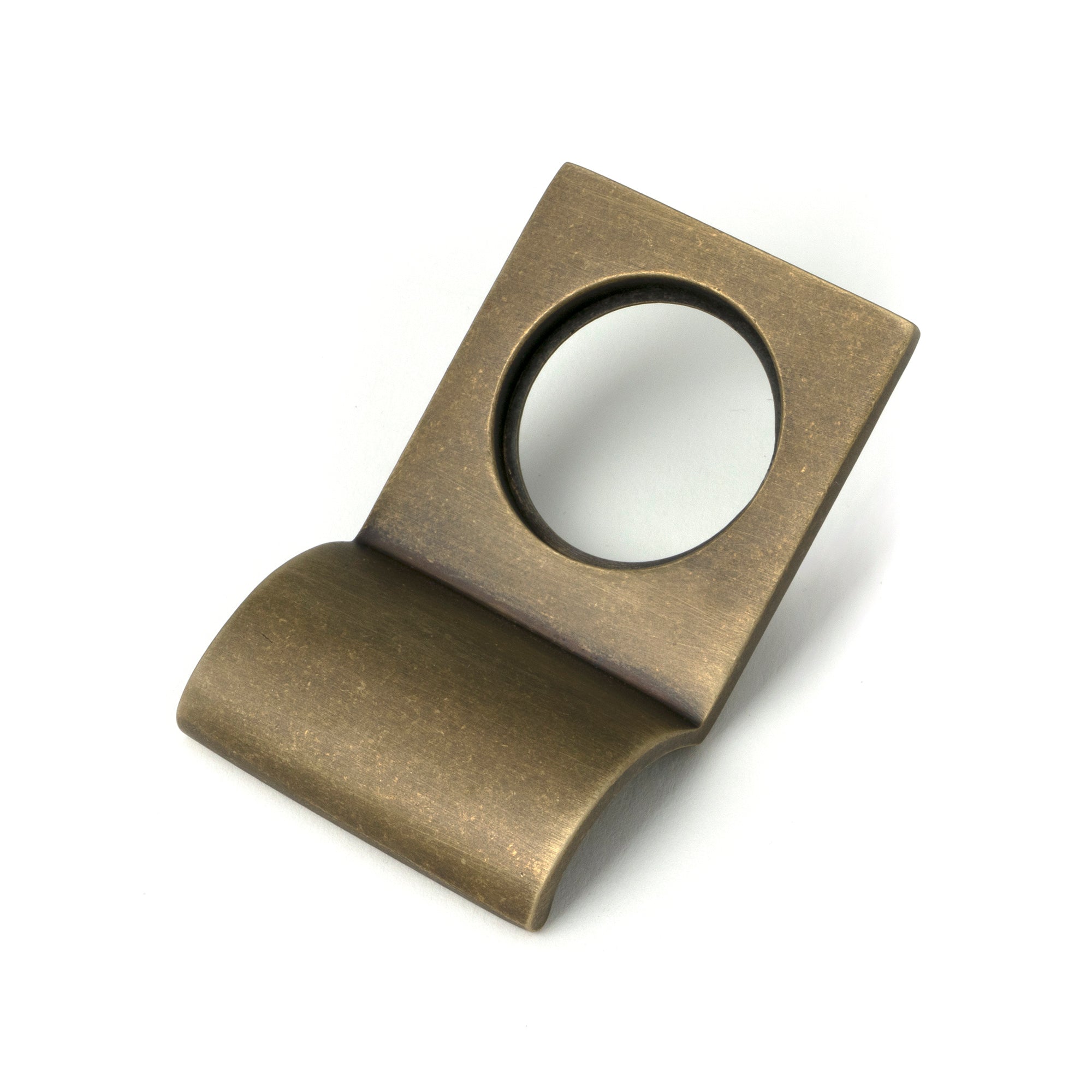 From The Anvil's Burnished Brass Rim Cylinder Pull