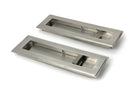 From The Anvil's Satin Marine SS (316) Art Deco Rectangular Pull - Privacy Set