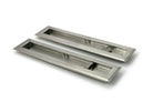From The Anvil's Satin Marine SS (316) Art Deco Rectangular Pull - Privacy Set