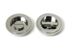 From The Anvil's Polished Marine SS (316) Art Deco Round Pull - Privacy Set