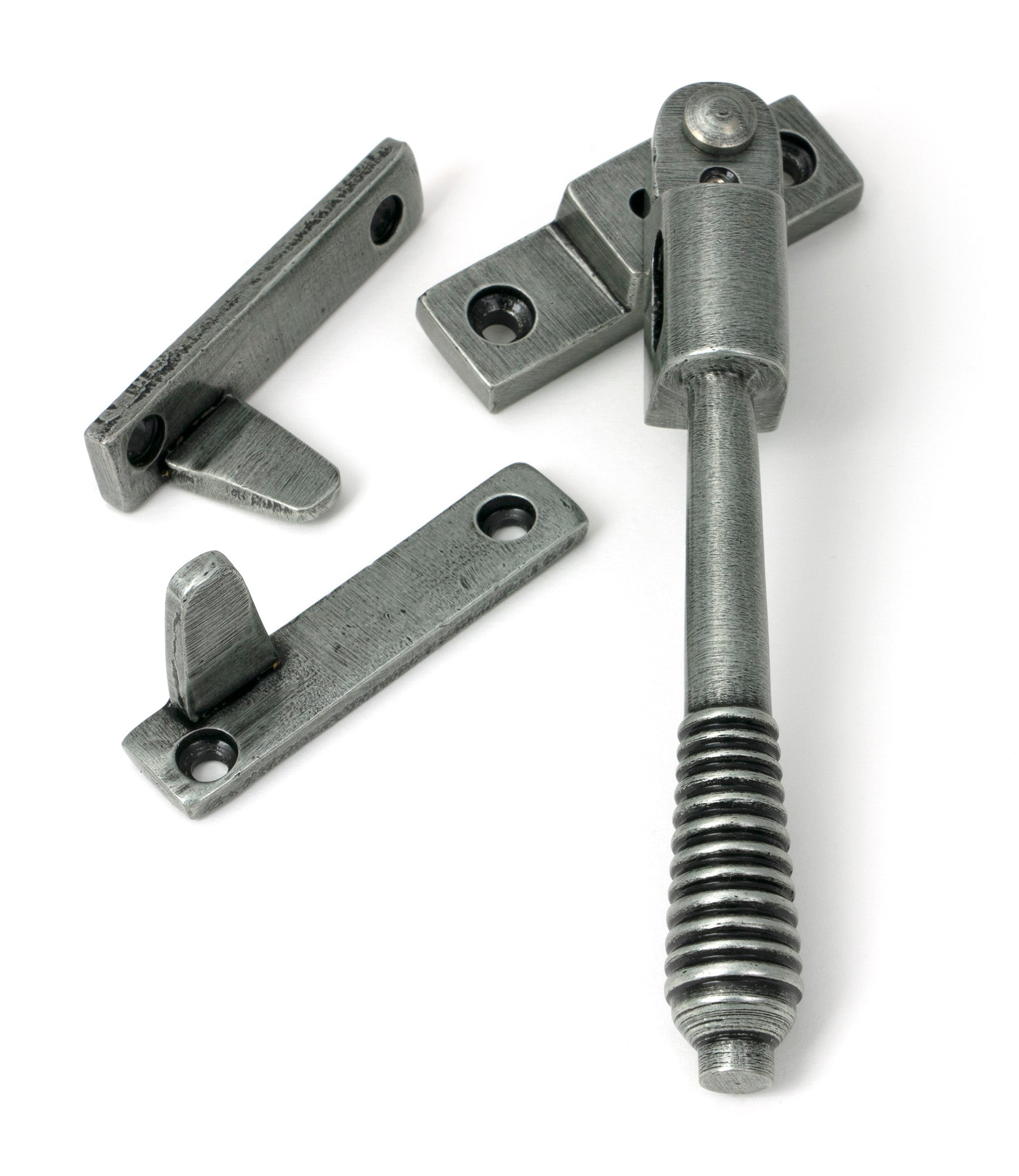 From The Anvil's Pewter Patina Night-Vent Locking Reeded Fastener