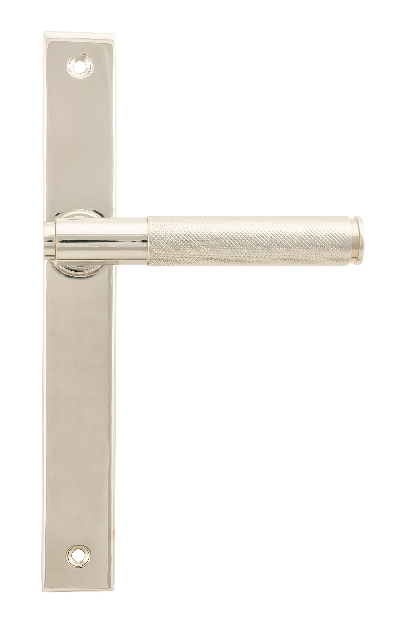 From The Anvil's Polished Nickel Brompton Slimline Lever Espag. Latch Set