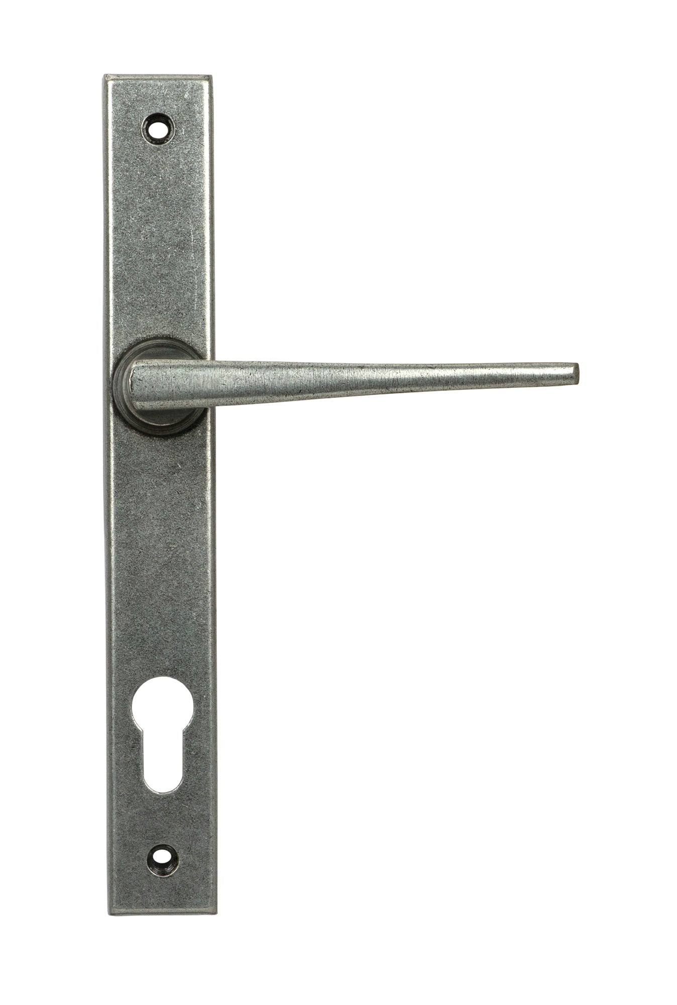 From The Anvil's Pewter Patina Eaton Slimline Lever Espag. Lock Set