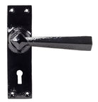 From The Anvil's Black Straight Lever Lock Set