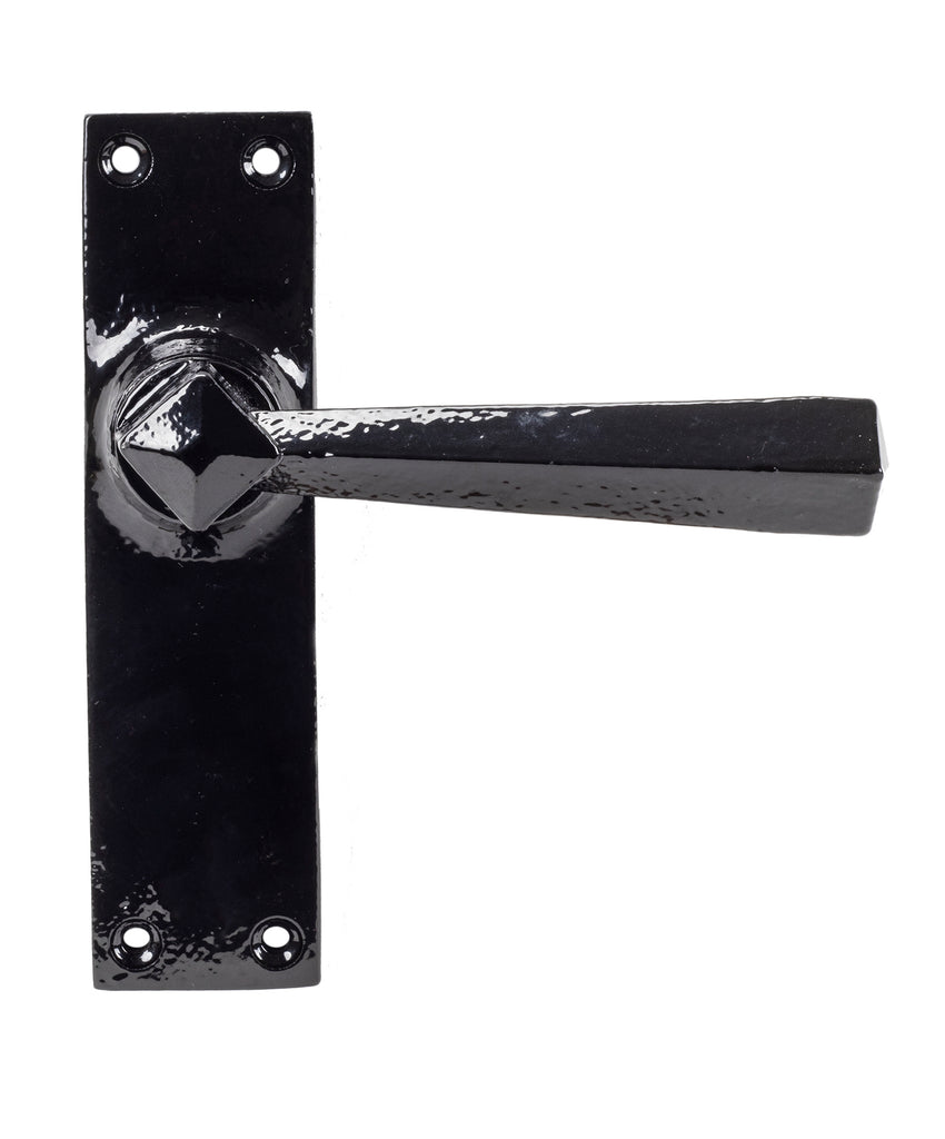 From The Anvil's Black Straight Lever Latch Set