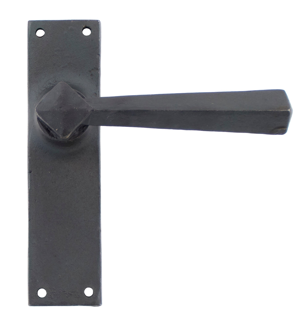 White background image of From The Anvil's Beeswax Straight Lever Latch Set | From The Anvil