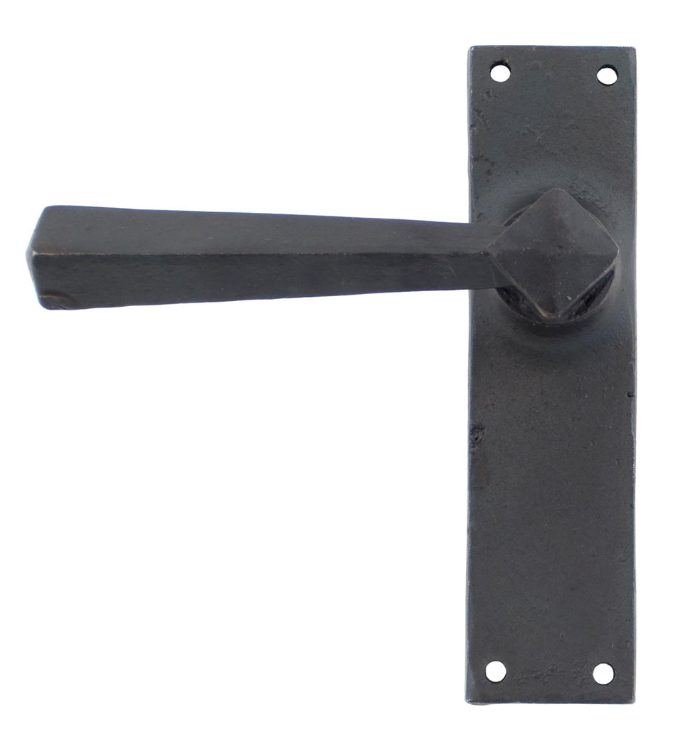 White background image of From The Anvil's Beeswax Straight Lever Latch Set | From The Anvil