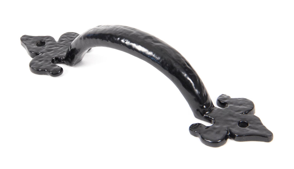 From The Anvil's Black Cast Fleur-De-Lys Pull Handle