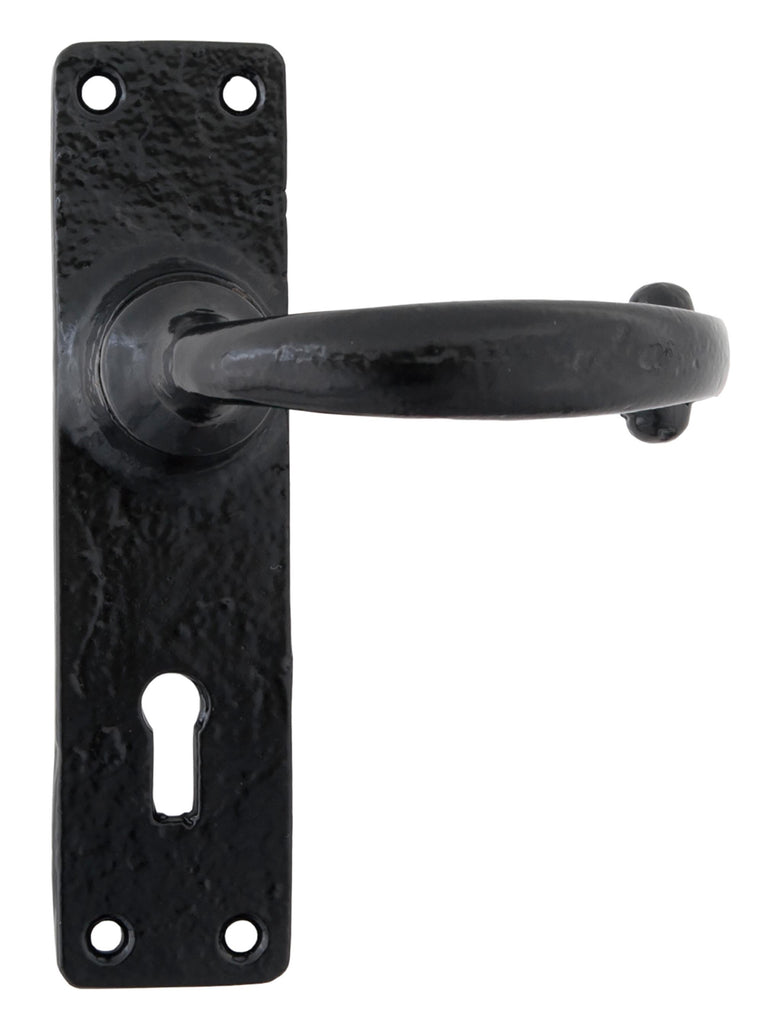 White background image of From The Anvil's Black Classic Lever Lock Set | From The Anvil