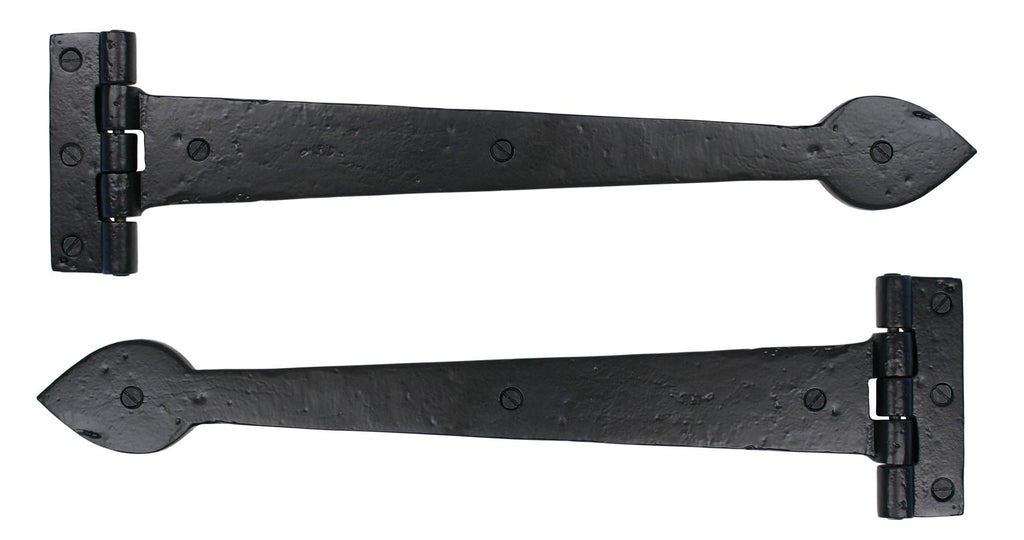 White background image of From The Anvil's Black Black Cast T Hinge (pair) | From The Anvil