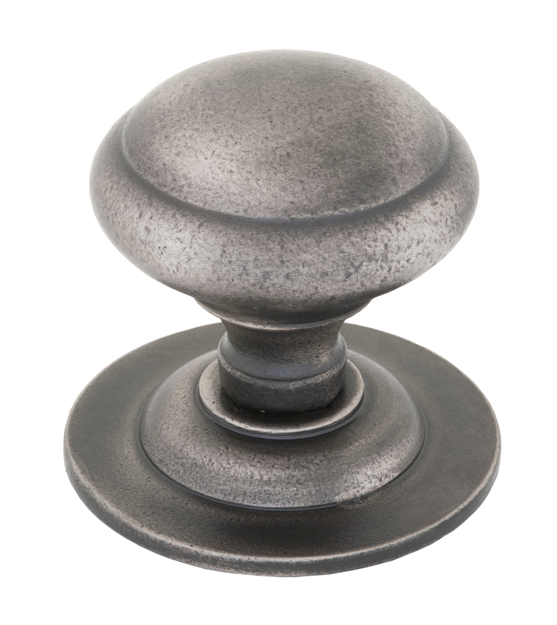 From The Anvil's Antique Pewter Round Centre Door Knob