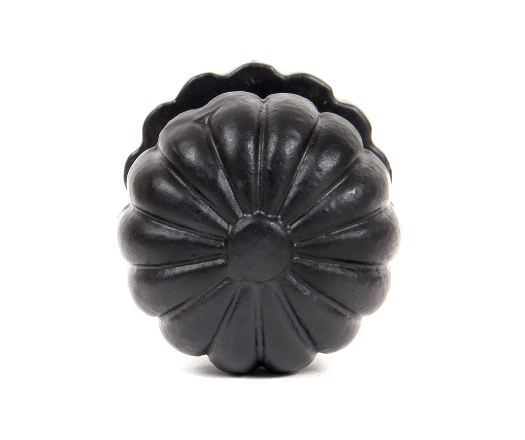 White background image of From The Anvil's Black Flower Cabinet Knob | From The Anvil