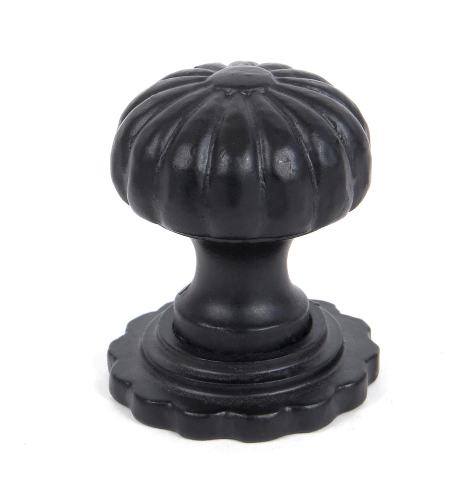 White background image of From The Anvil's Black Flower Cabinet Knob | From The Anvil