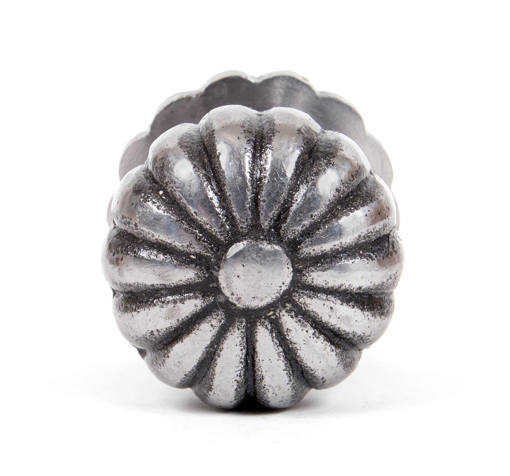 White background image of From The Anvil's Natural Smooth Flower Cabinet Knob | From The Anvil