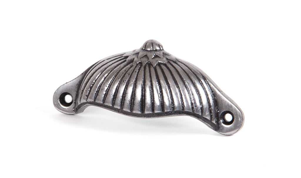 White background image of From The Anvil's Natural Smooth Flower Drawer Pull | From The Anvil