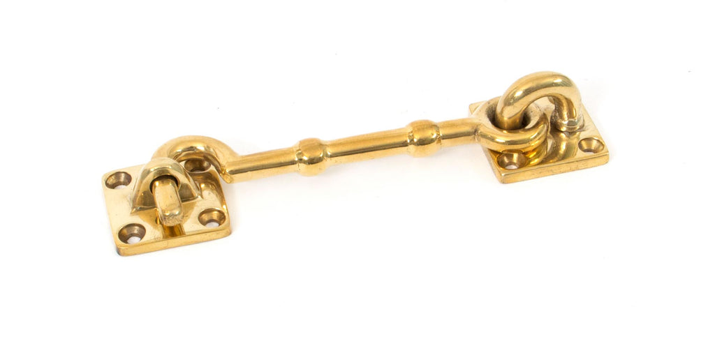 White background image of From The Anvil's Polished Brass Cabin Hook | From The Anvil