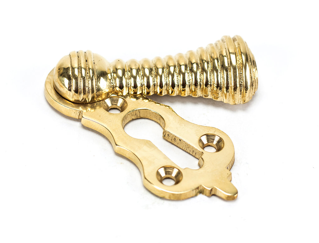 White background image of From The Anvil's Polished Brass Beehive Escutcheon | From The Anvil