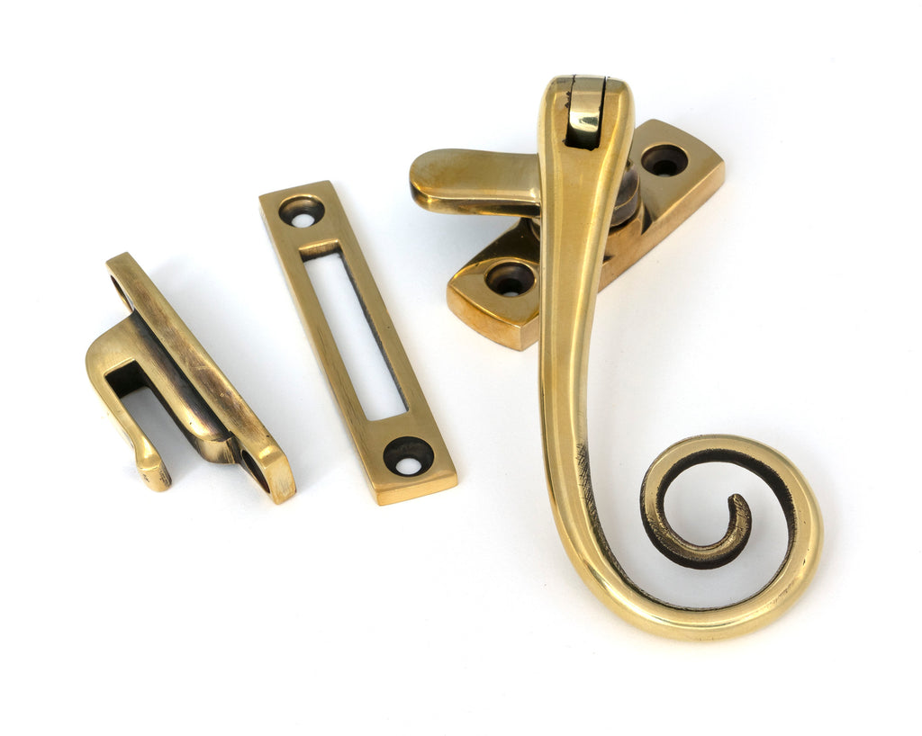 White background image of From The Anvil's Aged Brass Monkeytail Fastener | From The Anvil