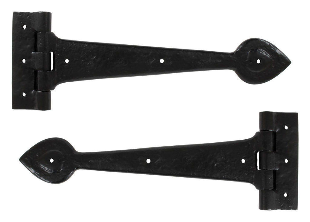 White background image of From The Anvil's Black Black Cast T Hinge (pair) | From The Anvil
