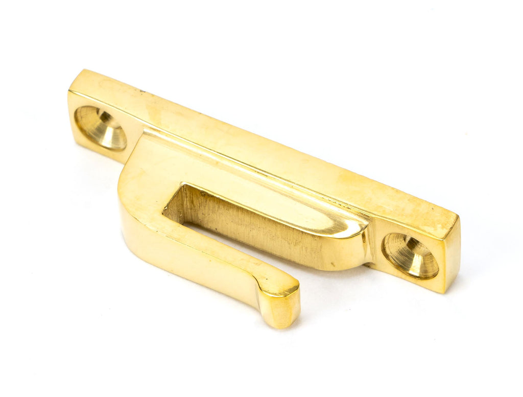 White background image of From The Anvil's Polished Brass Hook Plate | From The Anvil