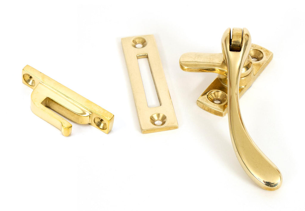 White background image of From The Anvil's Polished Brass Peardrop Fastener | From The Anvil