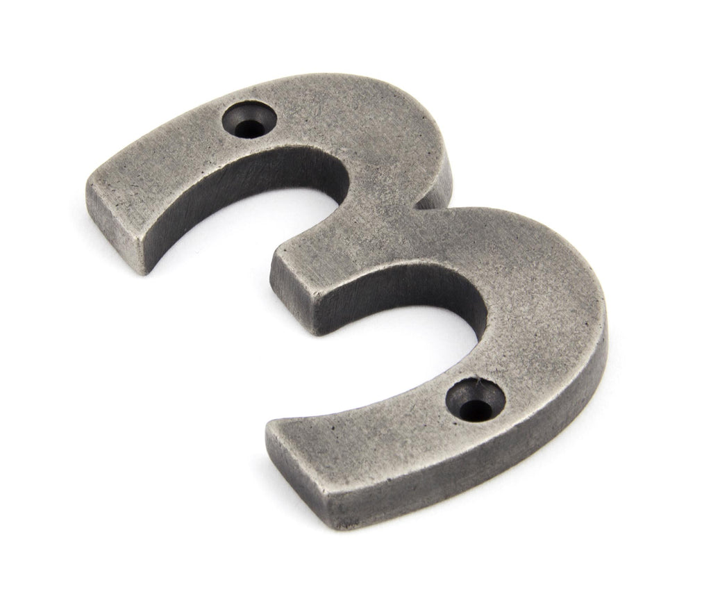 White background image of From The Anvil's Antique Pewter Antique Pewter Numeral | From The Anvil