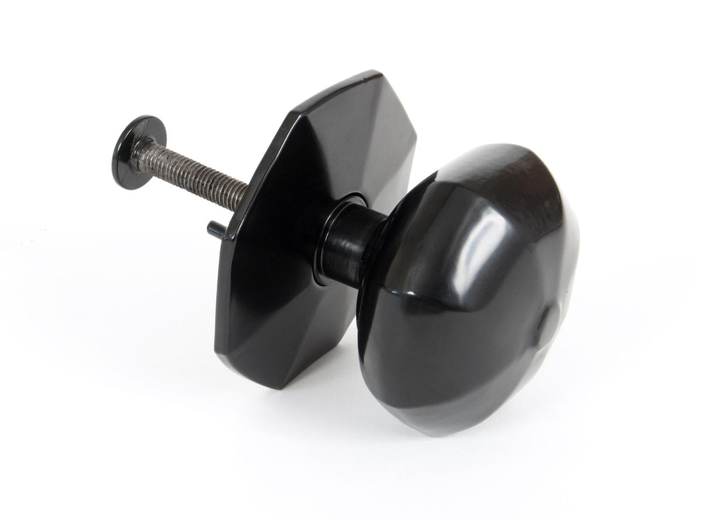 White background image of From The Anvil's Black Octagonal Centre Door Knob | From The Anvil