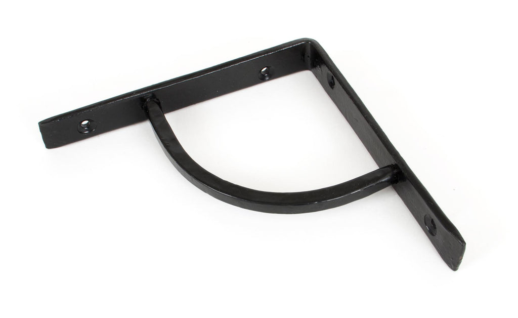 White background image of From The Anvil's Black Plain Shelf Bracket | From The Anvil
