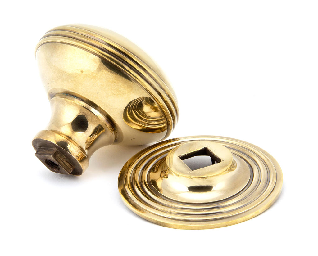 White background image of From The Anvil's Aged Brass Prestbury Centre Door Knob | From The Anvil