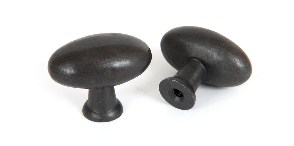 White background image of From The Anvil's Beeswax Oval Cabinet Knob (Blacksmith) | From The Anvil