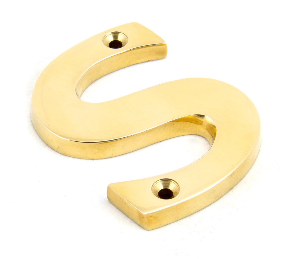 White background image of From The Anvil's Polished Brass Polished Brass Letter | From The Anvil