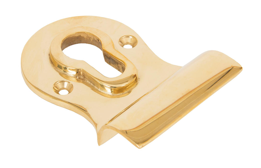 White background image of From The Anvil's Polished Brass Euro Door Pull | From The Anvil