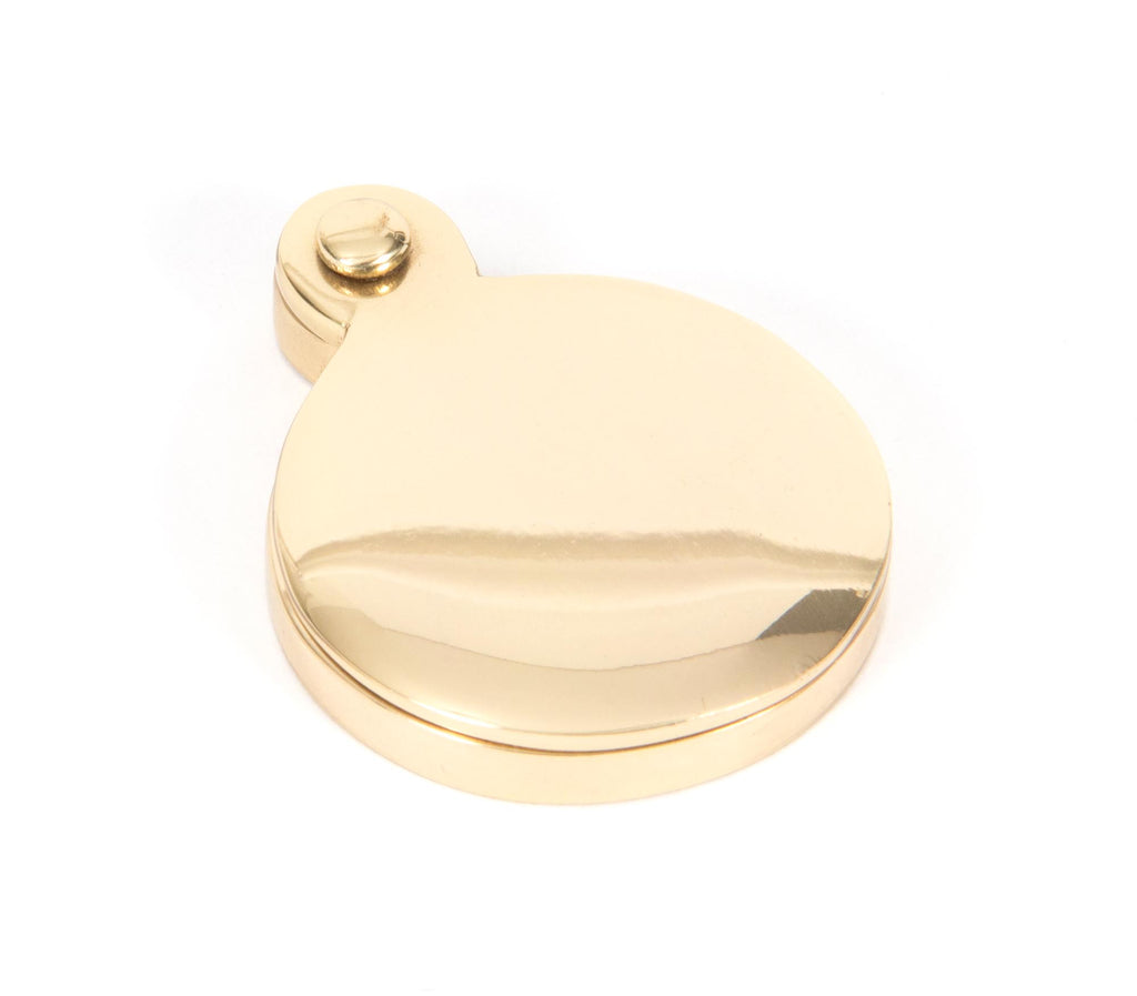 White background image of From The Anvil's Polished Brass 30mm Round Escutcheon | From The Anvil