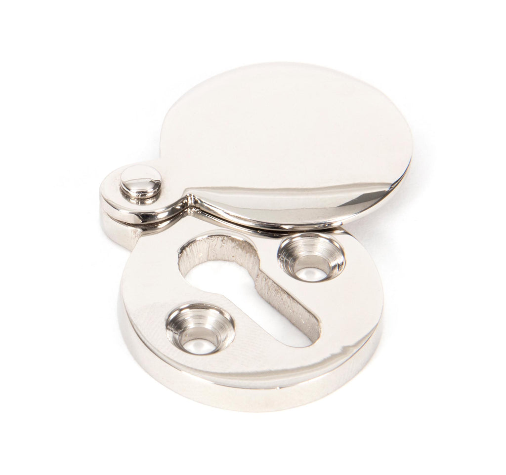 White background image of From The Anvil's Polished Nickel 30mm Round Escutcheon | From The Anvil