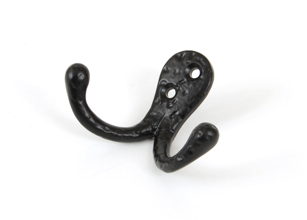 White background image of From The Anvil's Black Celtic Double Robe Hook | From The Anvil