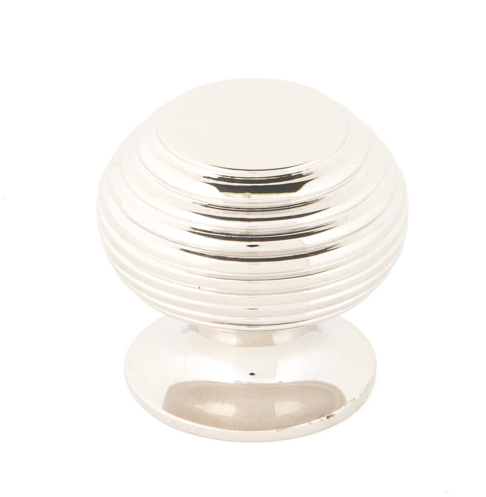 White background image of From The Anvil's Polished Nickel Beehive Cabinet Knob | From The Anvil