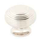From The Anvil's Polished Nickel Beehive Cabinet Knob