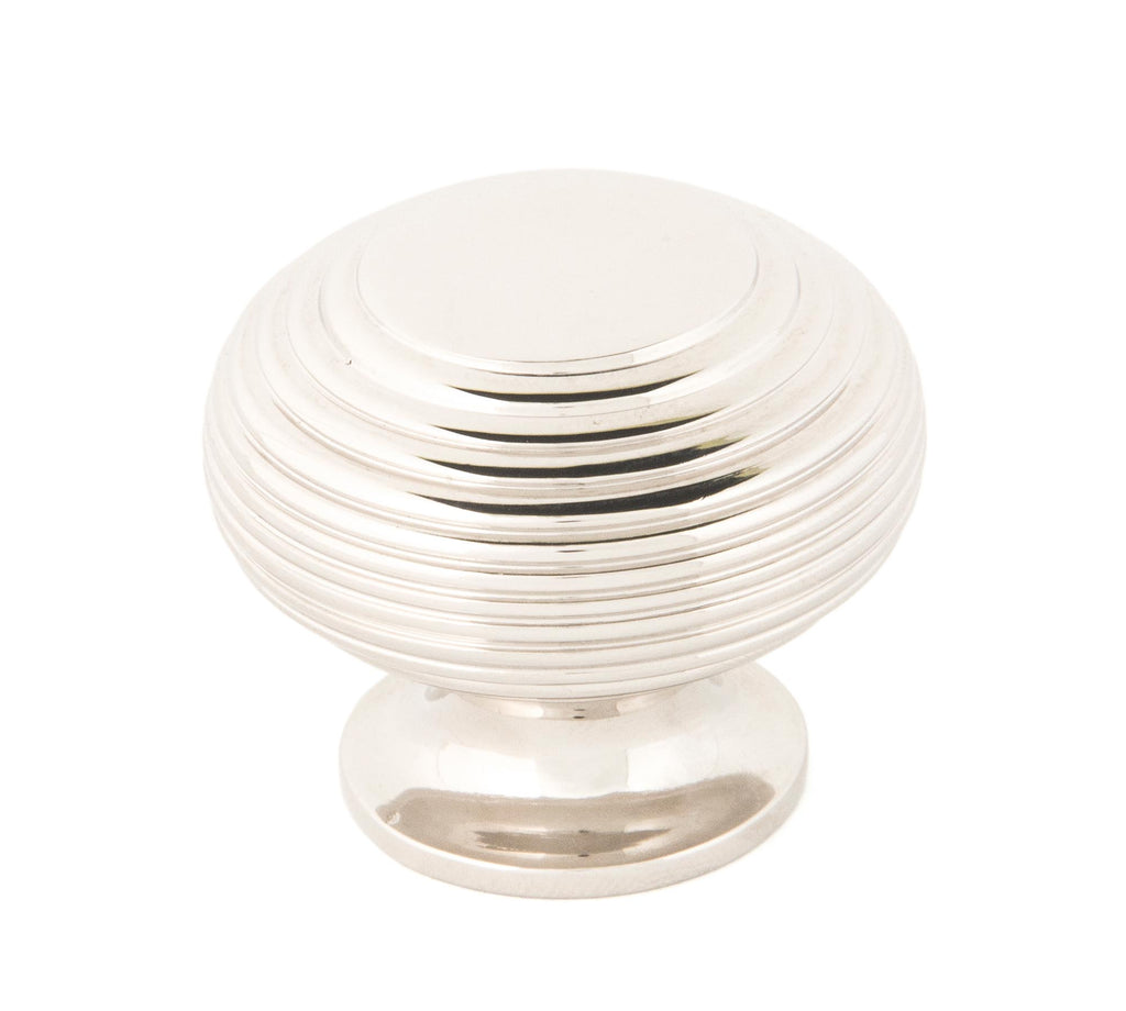 White background image of From The Anvil's Polished Nickel Beehive Cabinet Knob | From The Anvil
