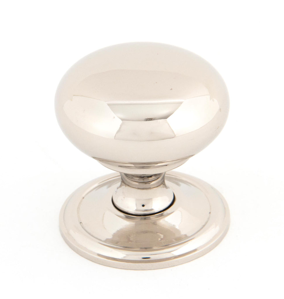 White background image of From The Anvil's Polished Nickel Mushroom Cabinet Knob | From The Anvil